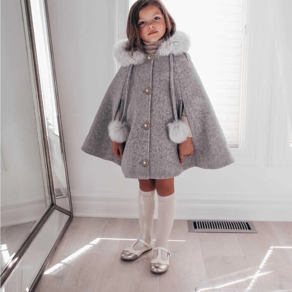 COPY - Mi Loves winter jacket with pom pom